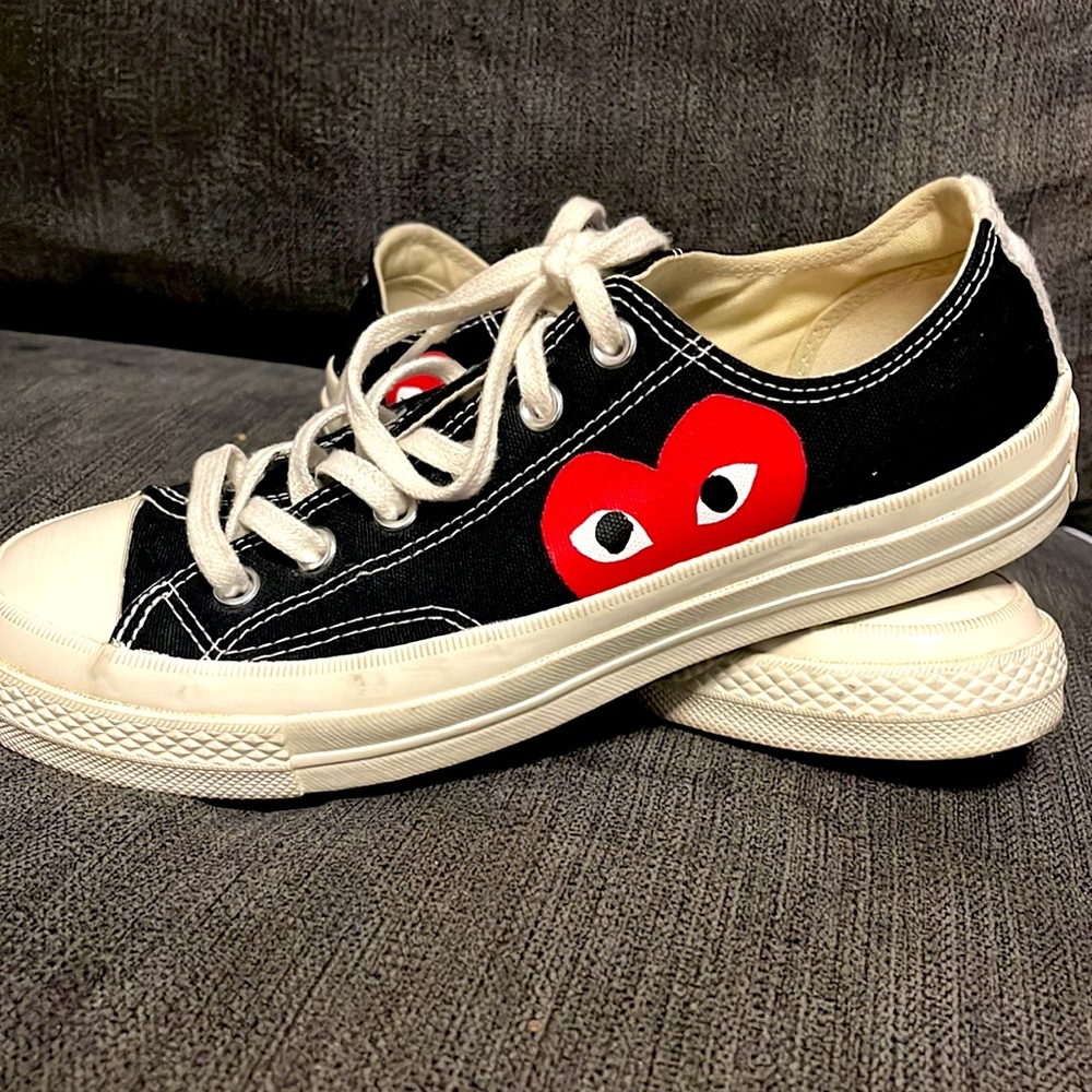 Rarely worn converse all star x comme des garcons low-top sneakers.